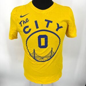 Nike Golden State Warriors D'Angelo Russell T Shirt Yellow Size M